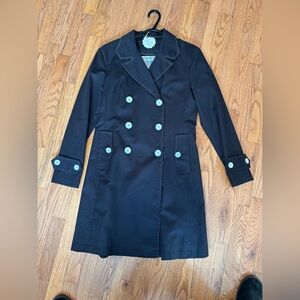 Marvin Richards Black Double-Breasted Coat